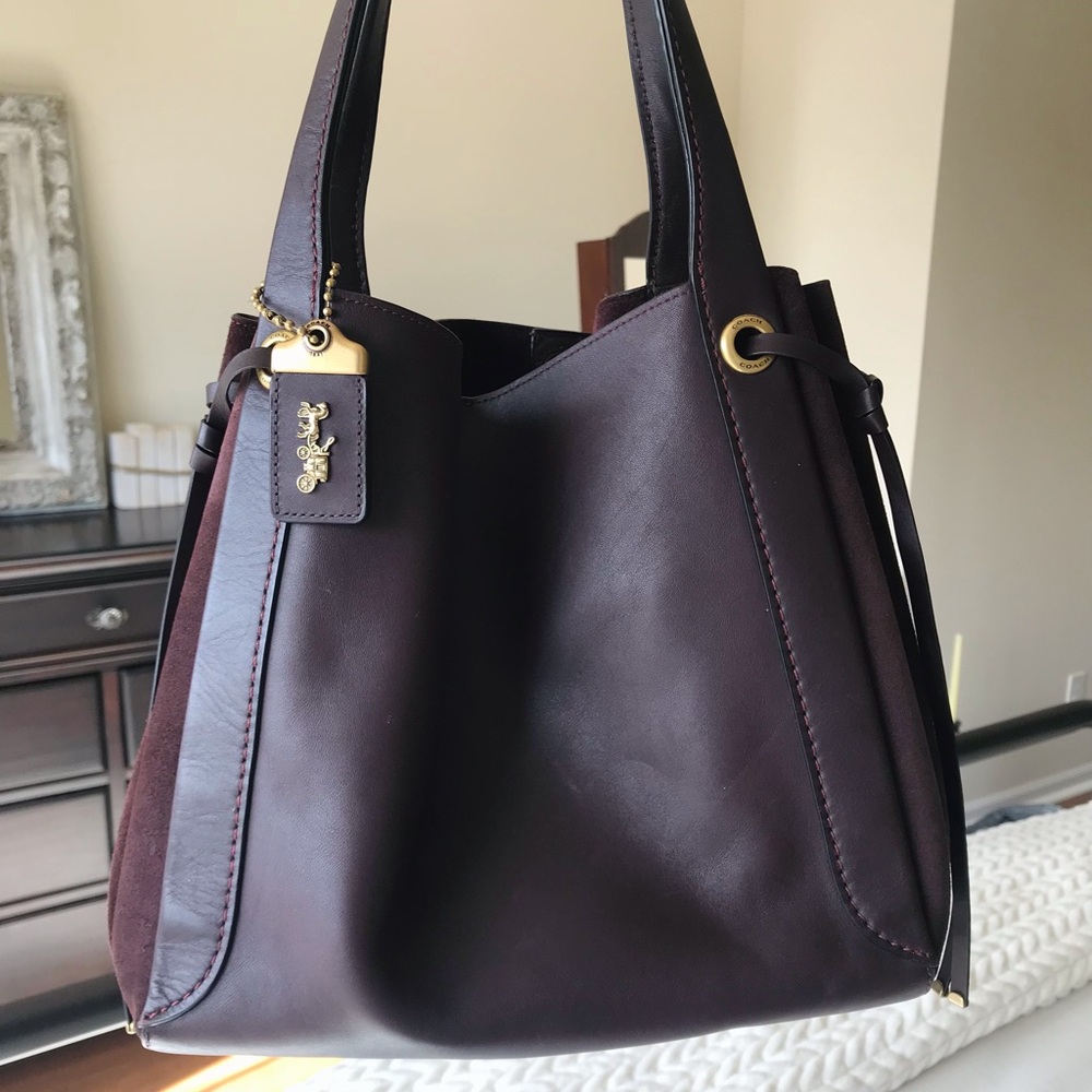 Coach 1941 Harmony Burgundy Oxblood Hobo with Gold Hardware & Rogue Hangtag